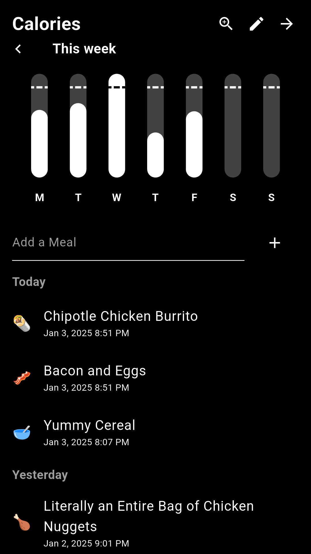 Customizable Nutrient Dashboard